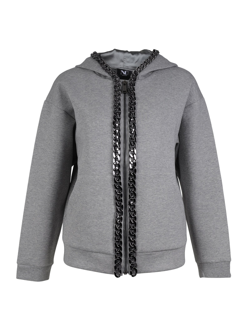 NÜ YASMA Kapuzenpullover Jacken 901 Grey