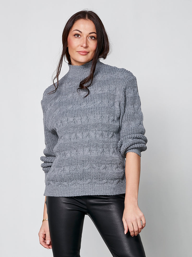 NÜ YASMIN Strickpullover Blusen 901 Grey