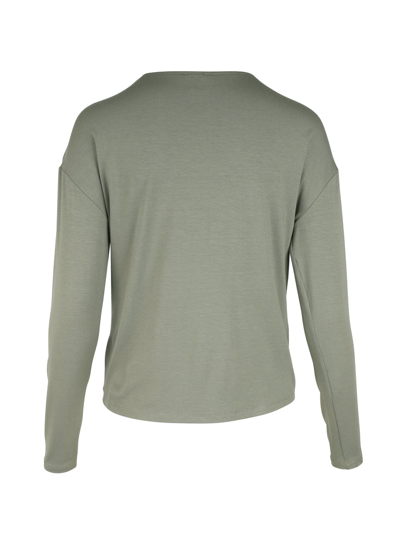 NÜ YASMI Langarm T-Shirt Tops und T-shirts 316 Olive