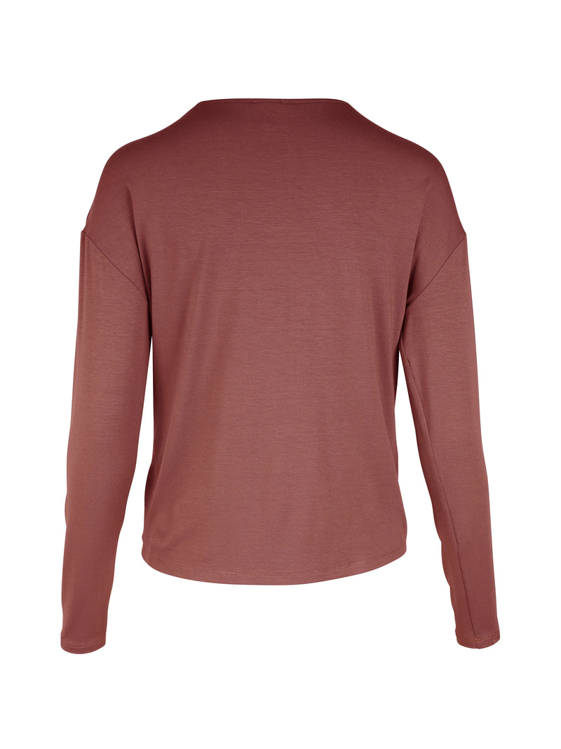 NÜ YASMI Langarm T-Shirt Tops und T-shirts 685 Berry red