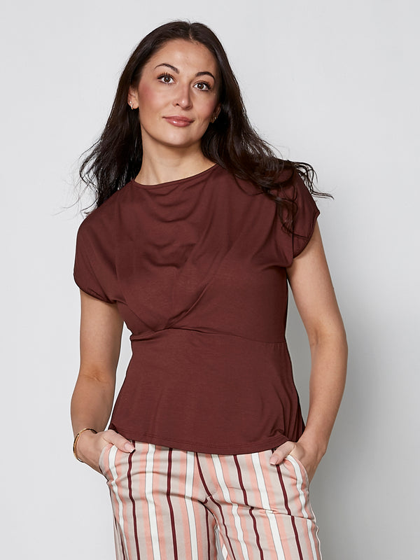 NÜ YASMI Oberteil Tops und T-shirts 685 Berry red