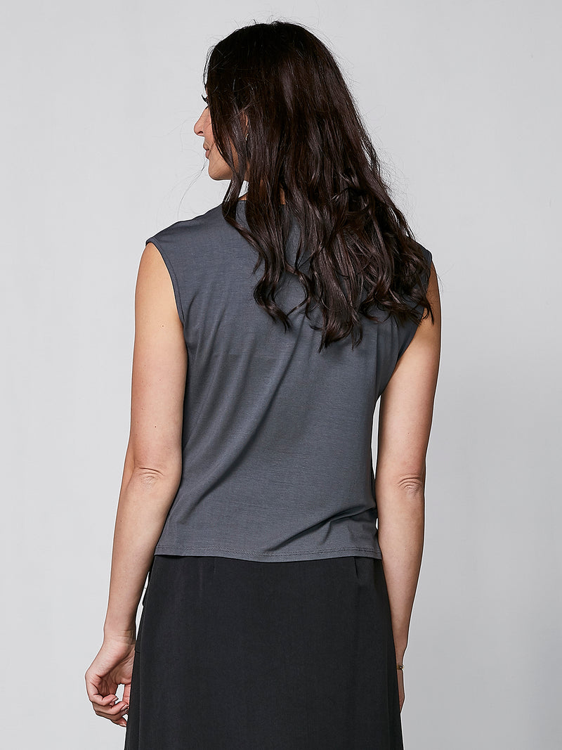 NÜ YASMI Top Tops und T-shirts 987 dark grey