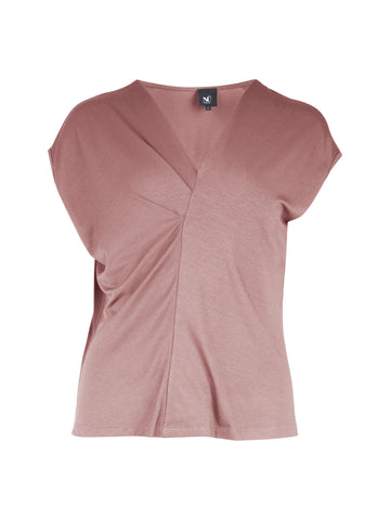 NÜ YASMI V-Ausschnitt T-Shirt Tops und T-shirts 608 Rose