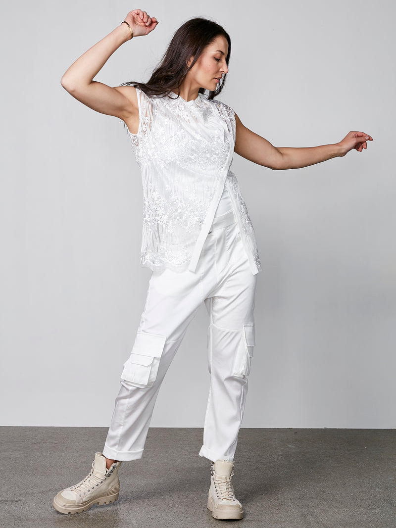NÜ YDA Oberteil Hemdblusen 110 Creme