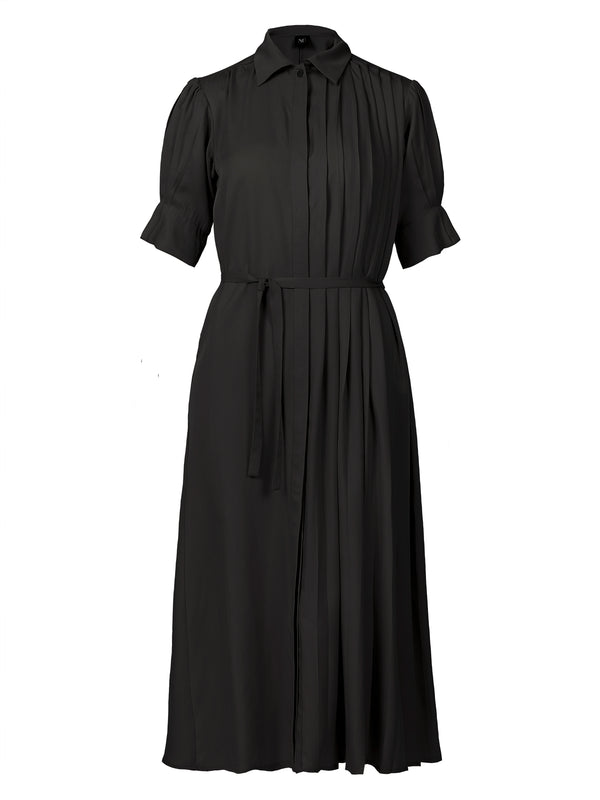 NÜ YMKE plissiertes Kleid Kleider Schwarz