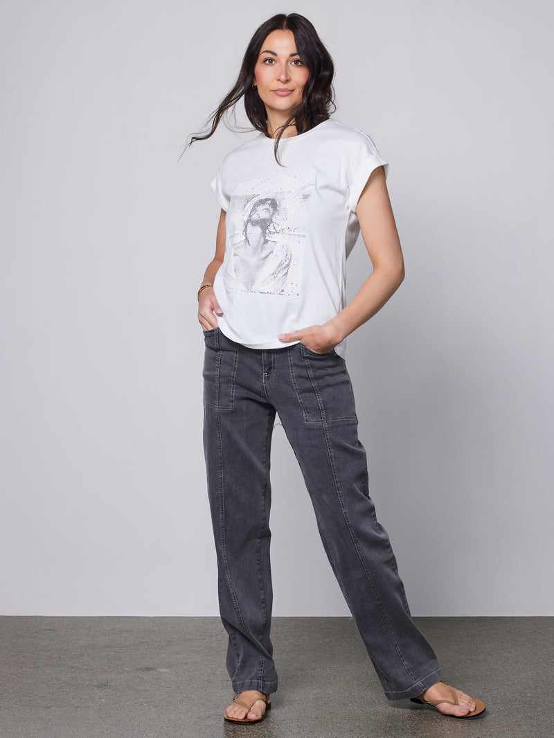 NÜ YUNA Hose Trousers 901 Grey mix