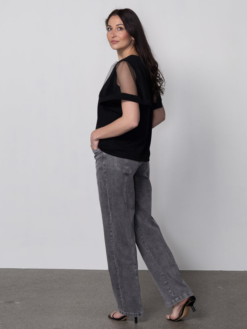 NÜ YUNA Hose Trousers 901 Grey mix