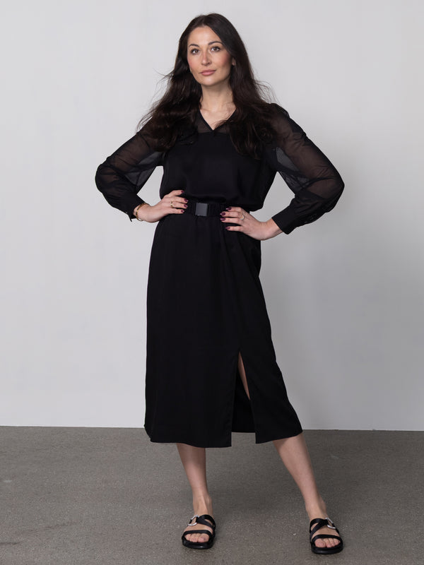 NÜ YVE Kleid Kleider Schwarz