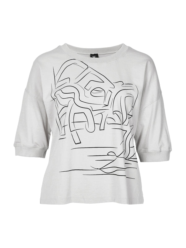 NÜ ZILLA T-Shirt Tops und T-shirts 110 Creme