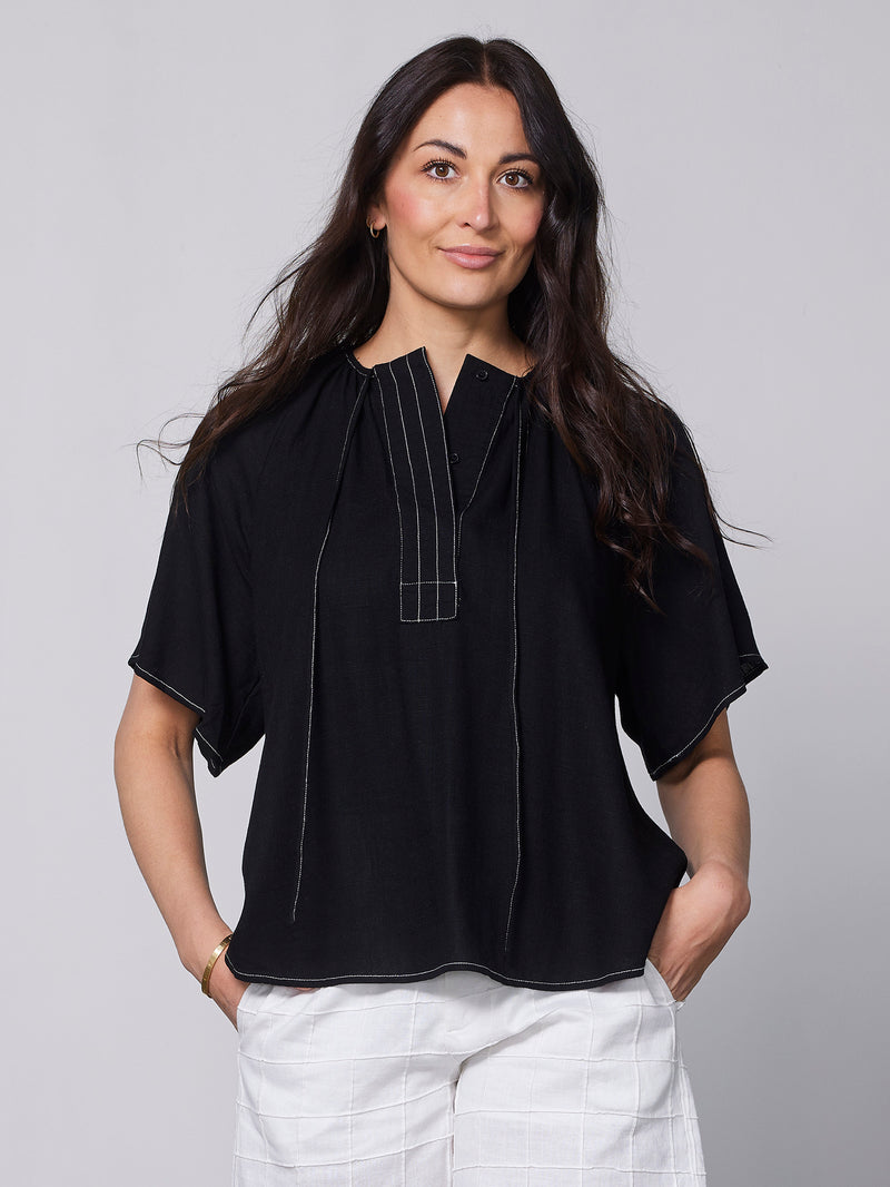 NÜ ZITA Bluse Blusen Schwarz