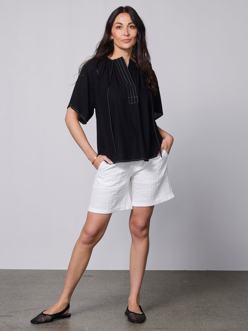 NÜ ZITA Bluse Blusen Schwarz