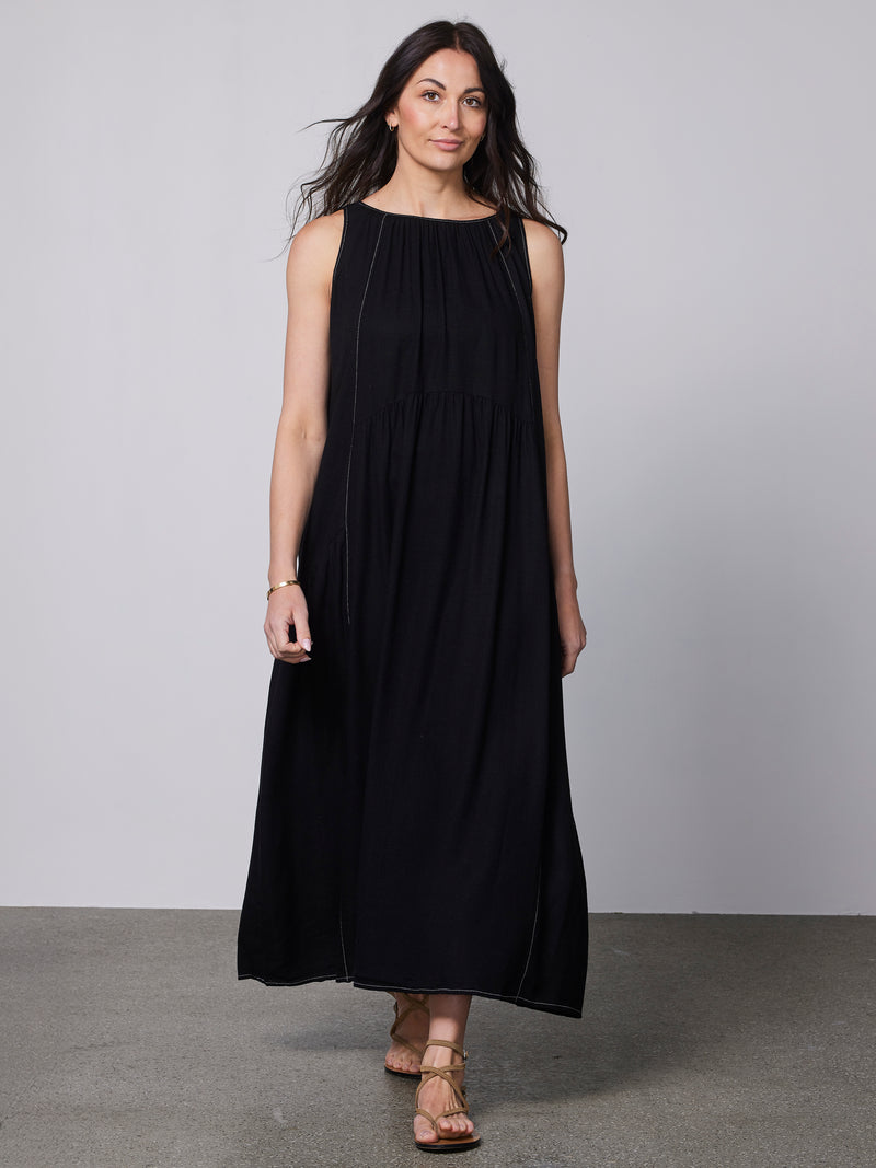 NÜ ZITA langes Kleid Kleider Schwarz