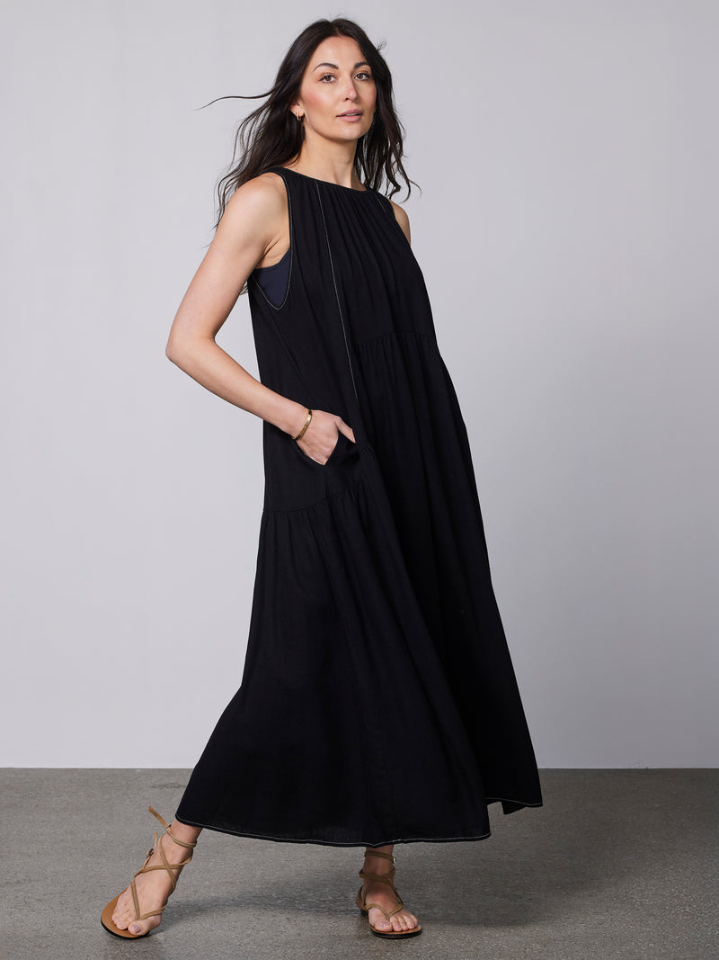 NÜ ZITA langes Kleid Kleider Schwarz